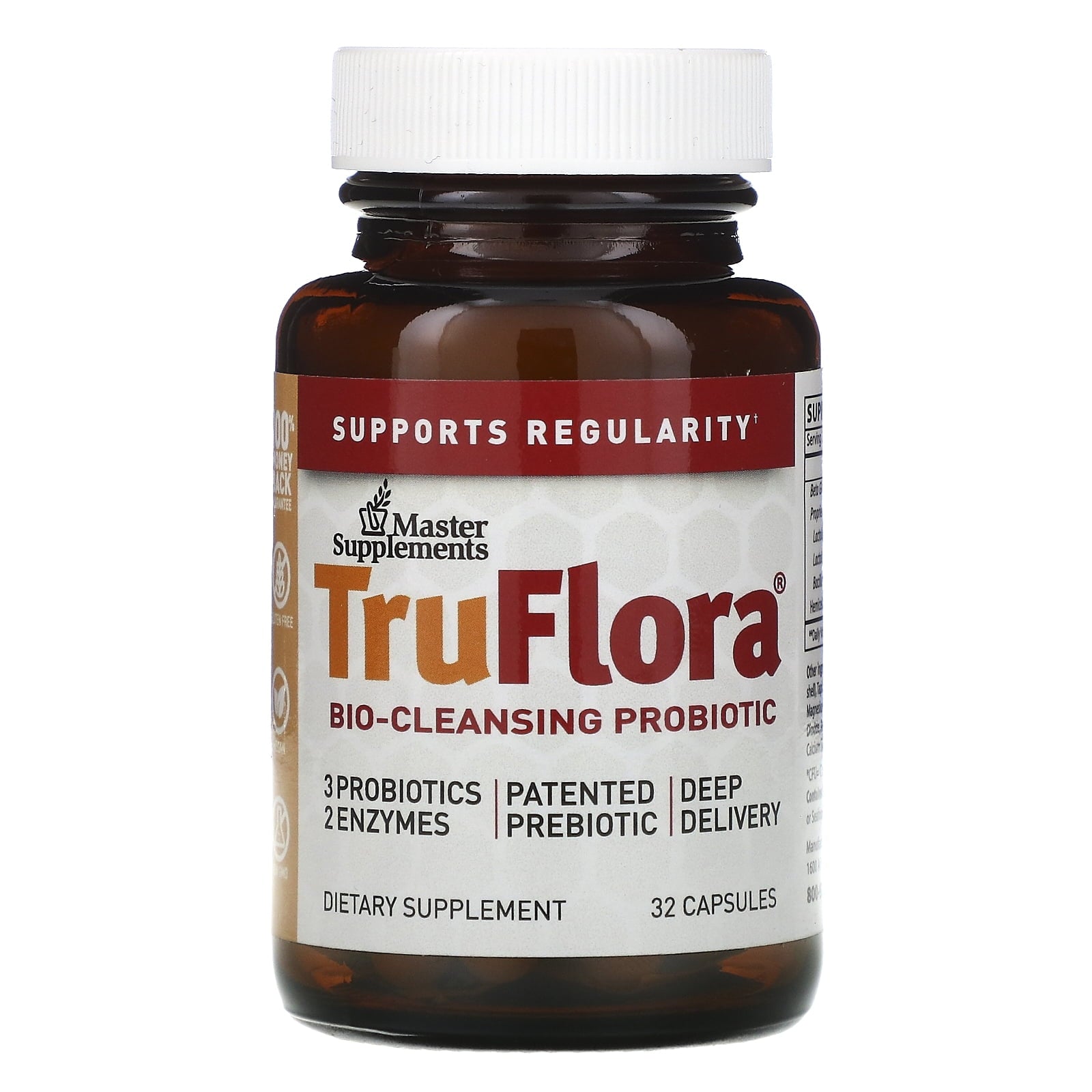 Master Supplements TruFlora Bio-Cleansing Probiotic Capsules, 32 Ea
